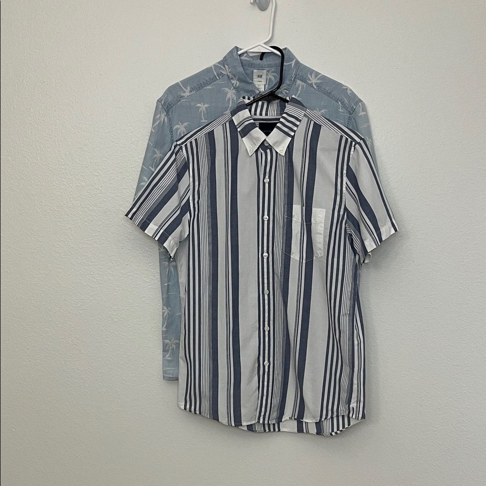 American Eagle and H&M Shirt bundle palms beach costal casual button up Small